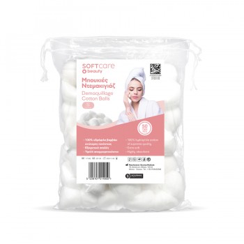 Μπουκιές ντεμακιγιάζ Soft Care λευκές (50 τεμ)