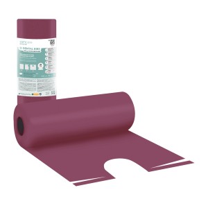 Οδοντ. Πετσέτα σε ρολό με λαιμόκοψη Soft Care 53 x 60cm μπορντώ (80 τεμ)