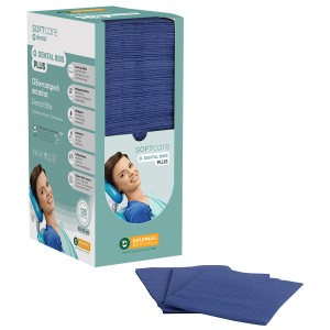 Oδοντ. πετσέτα Soft Care Plus 3ply με dispenser μπλε (4 x 125 τεμ)