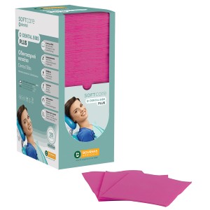 Oδοντ. πετσέτα Soft Care Plus 3ply με dispenser φούξια (4 x 125 τεμ)