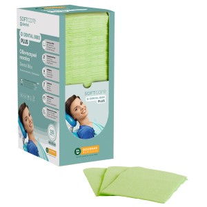 Οδοντιατρική πετσέτα Soft Care Plus με dispenser - Πράσινη