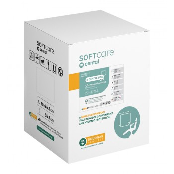 Oδοντ. πετσέτα Soft Care Plus 3ply με dispenser μαύρη (4 x 125 τεμ)