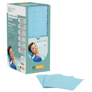 Oδοντ. πετσέτα Soft Care Plus 3ply με dispenser γαλάζια (4 x 125 τεμ)
