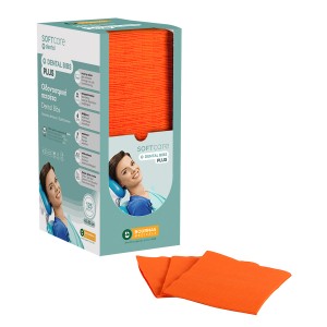 Οδοντιατρική πετσέτα Soft Care Plus με dispenser - Πορτοκαλί