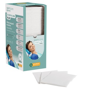 Oδοντ. πετσέτα Soft Care Plus 3ply με dispenser λευκή (4 x 125 τεμ)