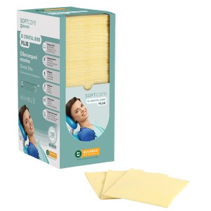 Oδοντ. πετσέτα Soft Care Plus 3ply με dispenser κίτρινη (4 x 125 τεμ)