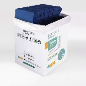 Oδοντ. πετσέτα Soft Care Plus 3ply μπλε (500 τεμ)