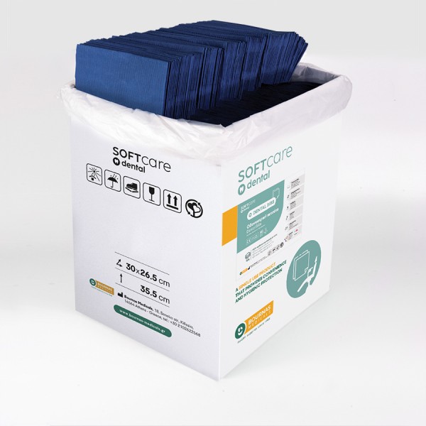 Oδοντ. πετσέτα Soft Care Plus 3ply μπλε (500 τεμ)