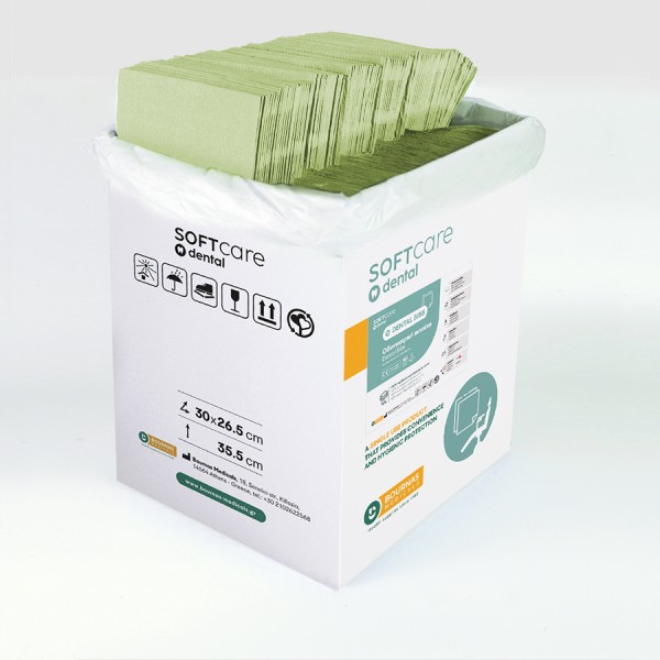 Oδοντ. πετσέτα Soft Care Standard 2ply πράσινη (500 τεμ)