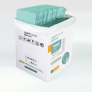 Oδοντ. πετσέτα Soft Care Plus 3ply πράσινο μέντας (500 τεμ)