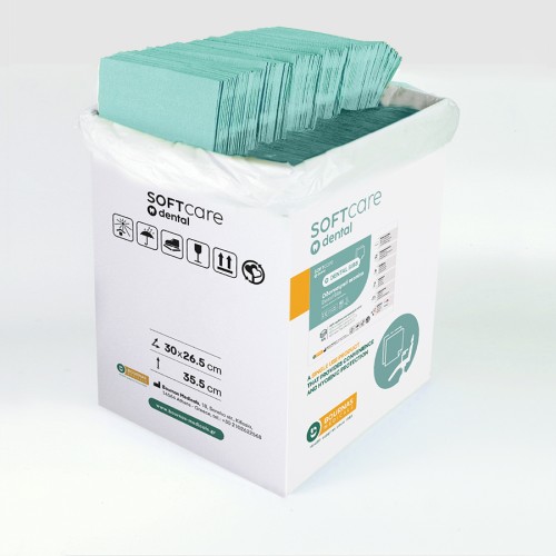 Oδοντ. πετσέτα Soft Care Plus 3ply πράσινο μέντας (500 τεμ)