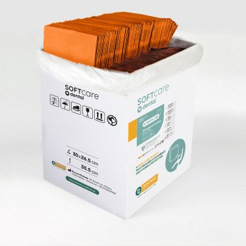 Oδοντ. πετσέτα Soft Care Plus 3ply πορτοκαλί (500 τεμ)
