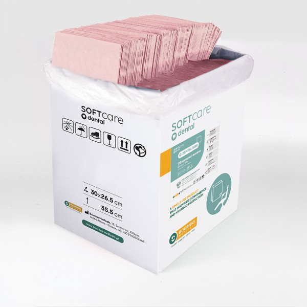 Oδοντ. πετσέτα Soft Care Plus 3ply ροζ (500 τεμ)