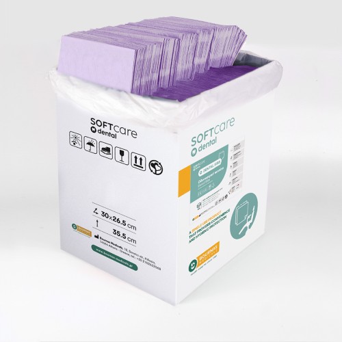 Oδοντ. πετσέτα Soft Care Standard 2ply μωβ (500 τεμ)