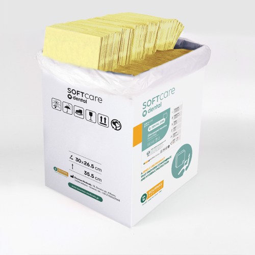 Oδοντ. πετσέτα Soft Care Plus 3ply κίτρινη (500 τεμ)