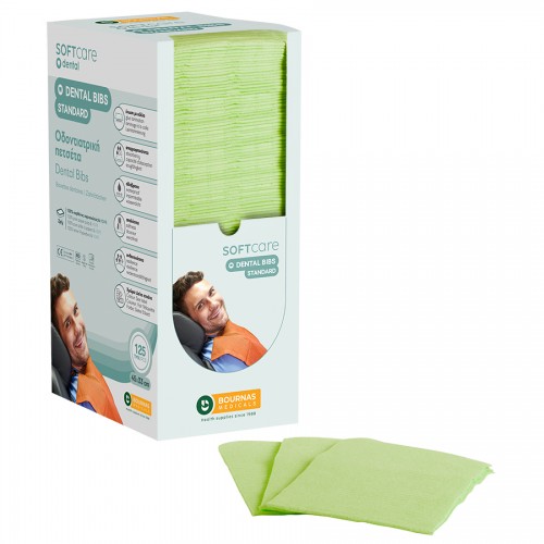 Oδοντ. πετσέτα Soft Care Standard 2ply με dispenser πράσινη (4 x 125 τεμ)