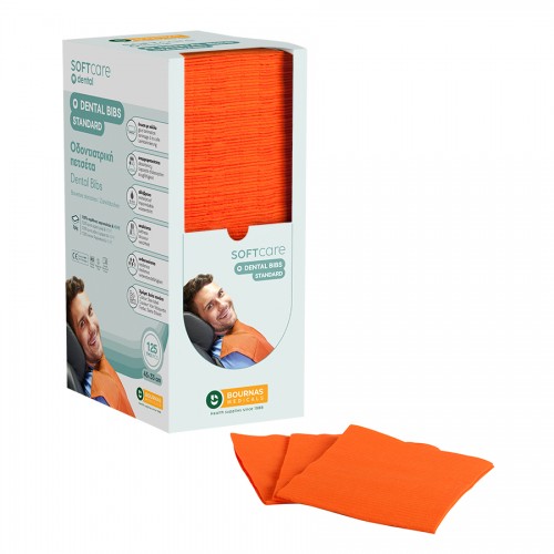 Oδοντ. πετσέτα Soft Care Standard 2ply με dispenser πορτοκαλί (4 x 125 τεμ)