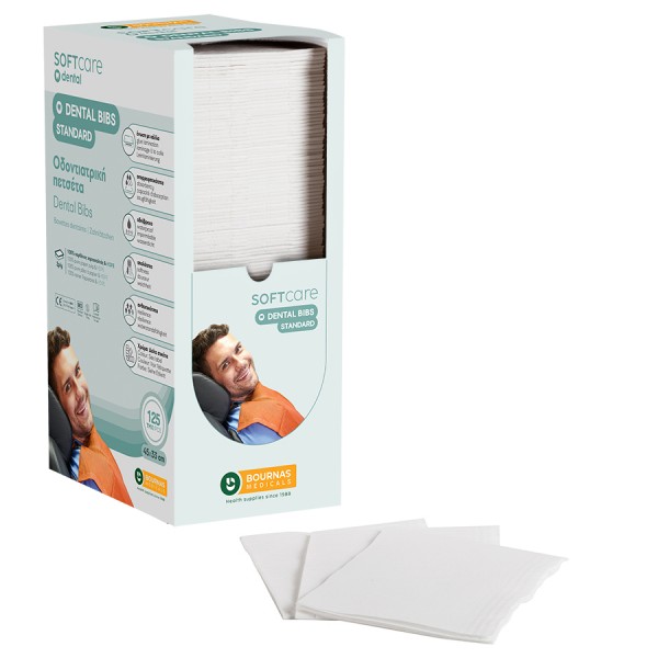 Oδοντ. πετσέτα Soft Care Standard 2ply με dispenser λευκή (4 x 125 τεμ)