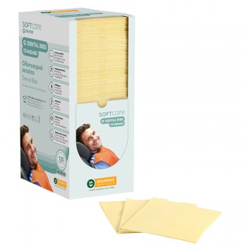 Oδοντ. πετσέτα Soft Care Standard 2ply με dispenser κίτρινη (4 x 125 τεμ)
