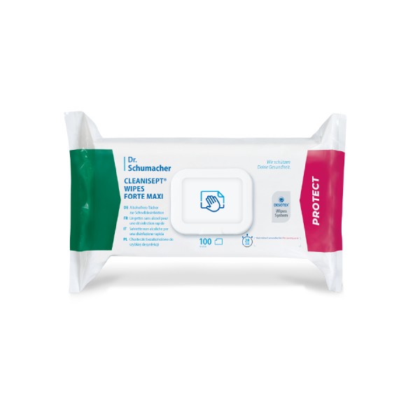 Cleanisept Wipes Forte Maxi Ταχεία Απολύμανση 20Χ22cm (100τεμ)