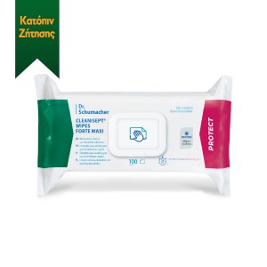 Cleanisept Wipes Forte Maxi Ταχεία Απολύμανση 20Χ22cm (100τεμ)