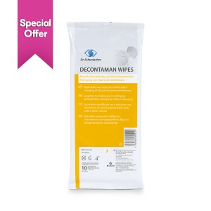 Decontaman Pre Wipes - Αντιμικροβιακά μαντηλάκια σώματος - 10τμχ