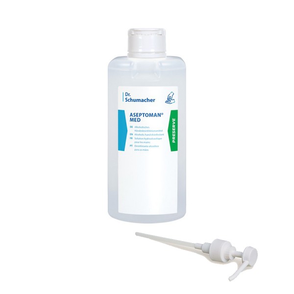 Aseptoman Med - 500 ml με αντλία (72% αιθ.) Aseptoman Med - 500 ml με αντλία (72% αιθ.)