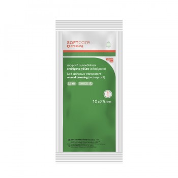Αδιάβροχη γάζα Soft Care Διαφανής 25 x 10cm (50 τεμ)
