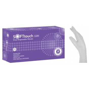 Γάντια Βινυλίου Soft Care ICE - Λευκό χωρίς πούδρα (100τεμ)