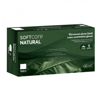 Γάντια Latex Soft Care NATURAL με πούδρα - λευκά (100 τμχ)