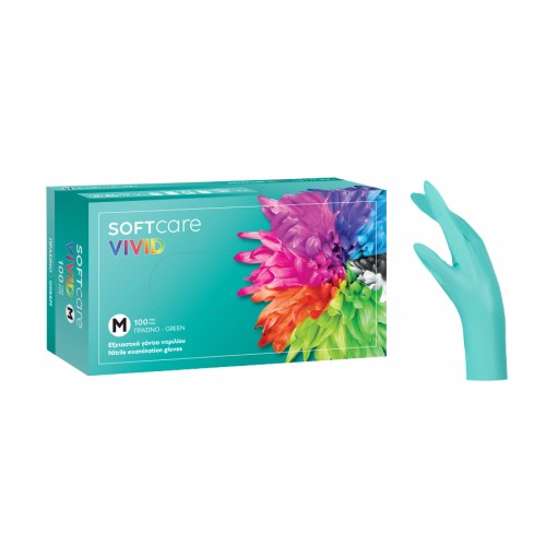 Soft Care Vivid Γάντια Νιτριλίου - Πράσινο (100τεμ)