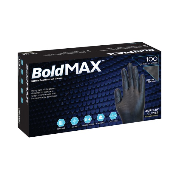 Aurelia Bold Max Γάντια Νιτριλίου - μαύρα (100τεμ)