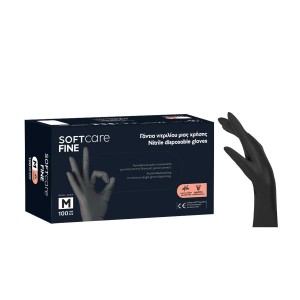 Γάντια νιτριλίου Soft Care Fine - Μαύρο