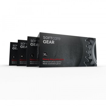 Γάντια νιτριλίου Soft Care Gear-Mαύρο 