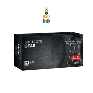 Γάντια νιτριλίου Soft Care Gear-Mαύρο (100τεμ)