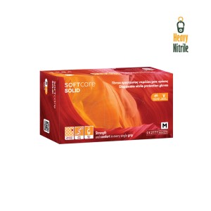 Γάντια νιτριλίου Soft Care SOLID Πορτοκαλί  (90τεμ) (100τεμ)