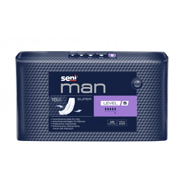 Ανδρικό επίθεμα ακράτειας Seni Man Super (15τεμ)