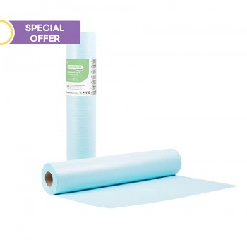 Soft Care Premium Standard 2ply Χαρτί & PE Εξεταστικό ρολό 50cm x 40m - Γαλάζιο