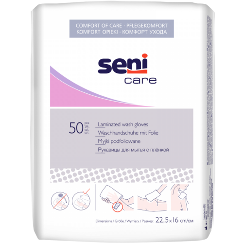 Γάντια καθαρισμού πλαστικοποιημένα Seni Care (50τεμ)