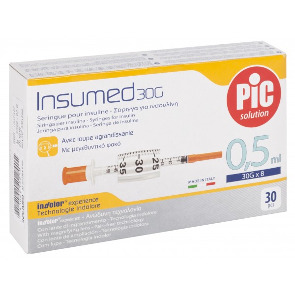 Σύριγγες Pic Insuline 0.5ml & G-30 x 8mm