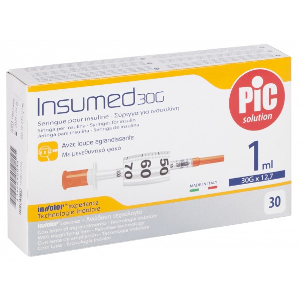 Σύριγγες Pic Insuline 1ml & G-30 x 8mm (30 τεμ)