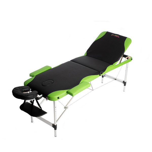 Rea Massage κρεβάτι μασάζ 186x60cm/15kg - Μαύρο/Λαχανί