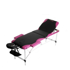 Rea Massage κρεβάτι μασάζ 186x60cm/15kg - Μαύρο/Ροζ