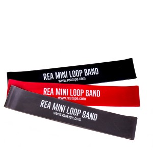 Rea Mini Loop Band Set 3 Λάστιχα γυμναστικής [60x5cm: light/medium/heavy]-Γκρι/Κόκκινο/Μαύρο