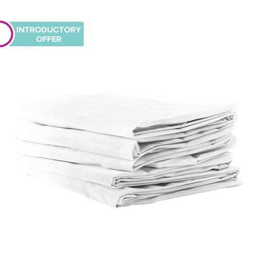 Κάλυμμα κρεβατιού Soft Care Plus 2ply Non-woven & PE 80 x 210 cm - λευκό (10 τεμ)