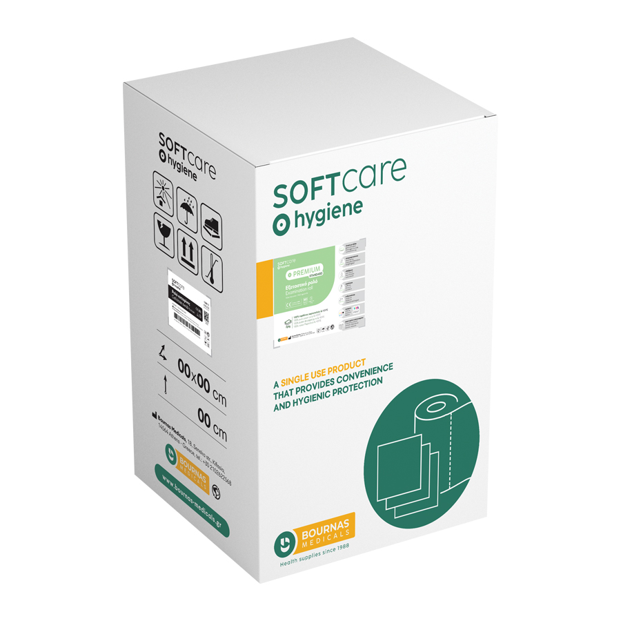 Soft Care Premium Standard 2ply Χαρτί & PE Εξετ. ρολό 58cm x 50m - Λευκό