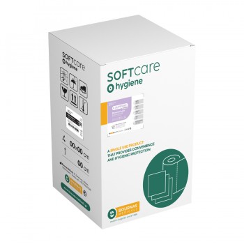 Soft Care Supreme Plus 1ply Non-woven Εξετ. ρολό 58cm x 70m - Ροζ
