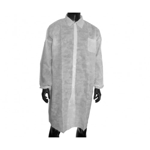 Ρόμπα επισκεπτών Non-Woven με κουμπιά (Labcoat)